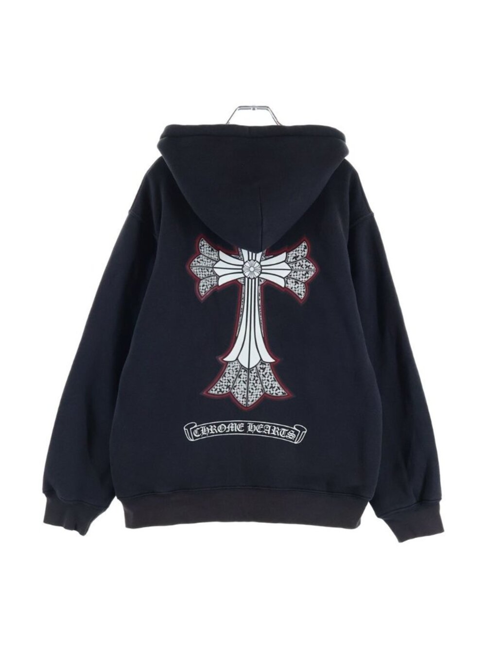 Chrome Hearts Vintage Dbl CH Double CH Cross Print Dagger Zip Up Sweatshirt